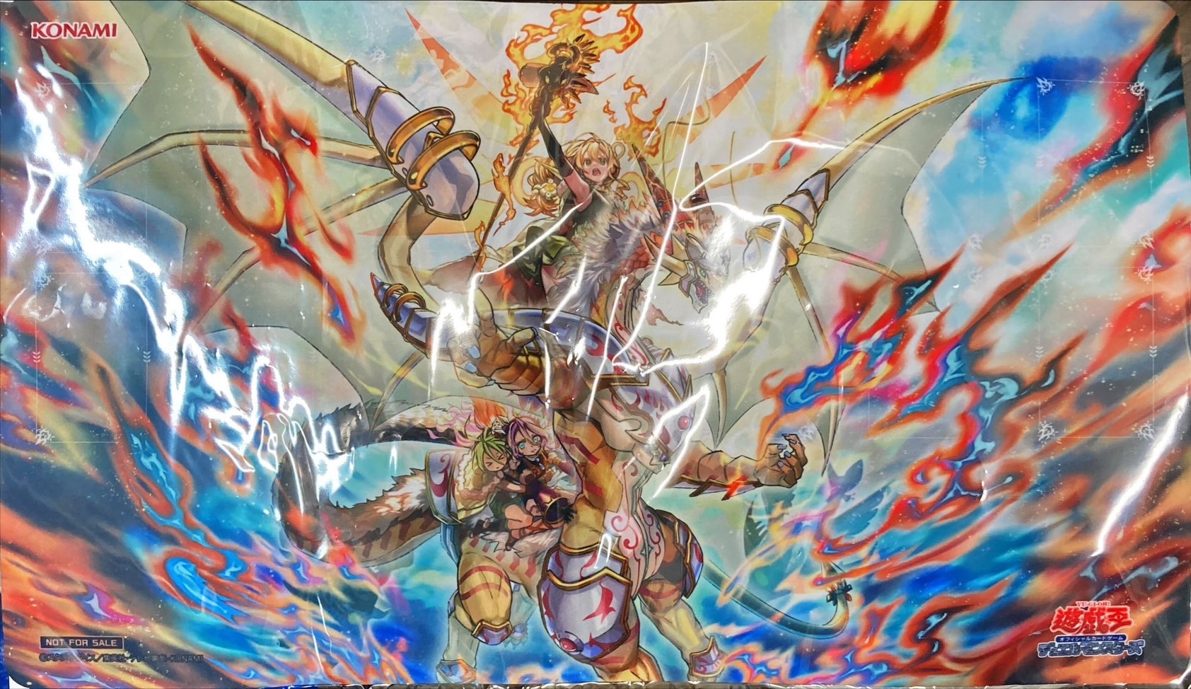 プレイマット『聖霊獣騎レイラウタリ(左下日本語/遊戯王の日