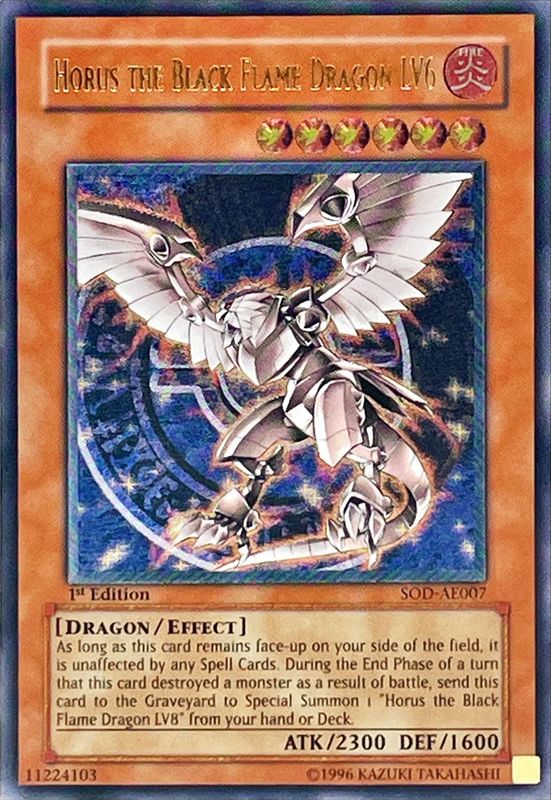 PSA10鑑定済】「旧アジア」ホルスの黒炎竜LV6【レリーフ】{SOD-AE007