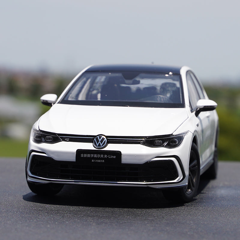 Original factory White/Red/Blue 1:18 FAW VW Golf 8 Generation R