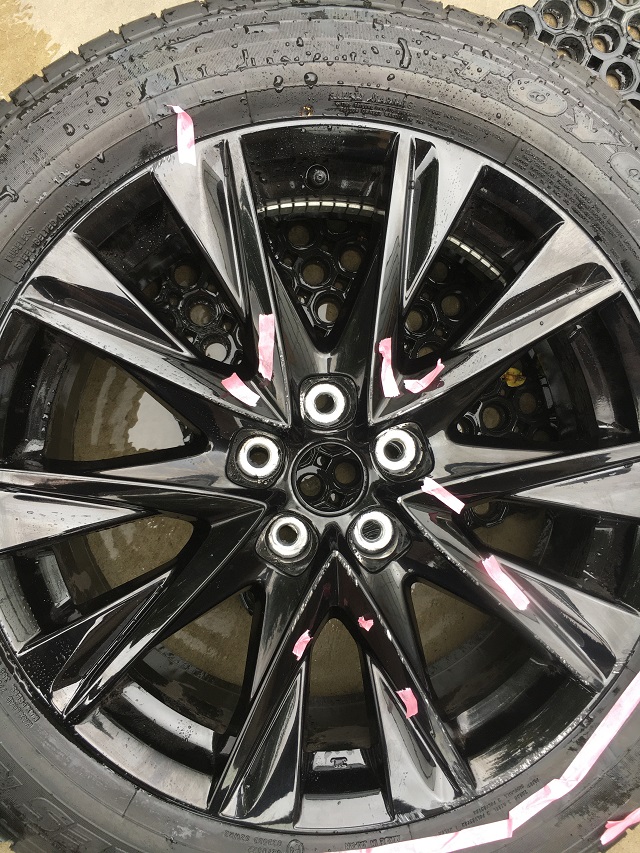 マツダCX-8 純正ブラックホイール ガリ傷修理 埼玉県戸田市 | 東京都