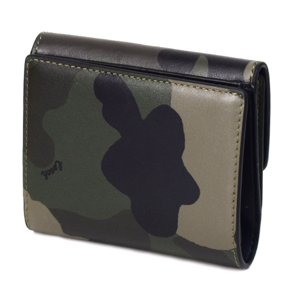 COACH】コーチ 財布 カモフラ 迷彩柄 カーフレザー スモール エライザ