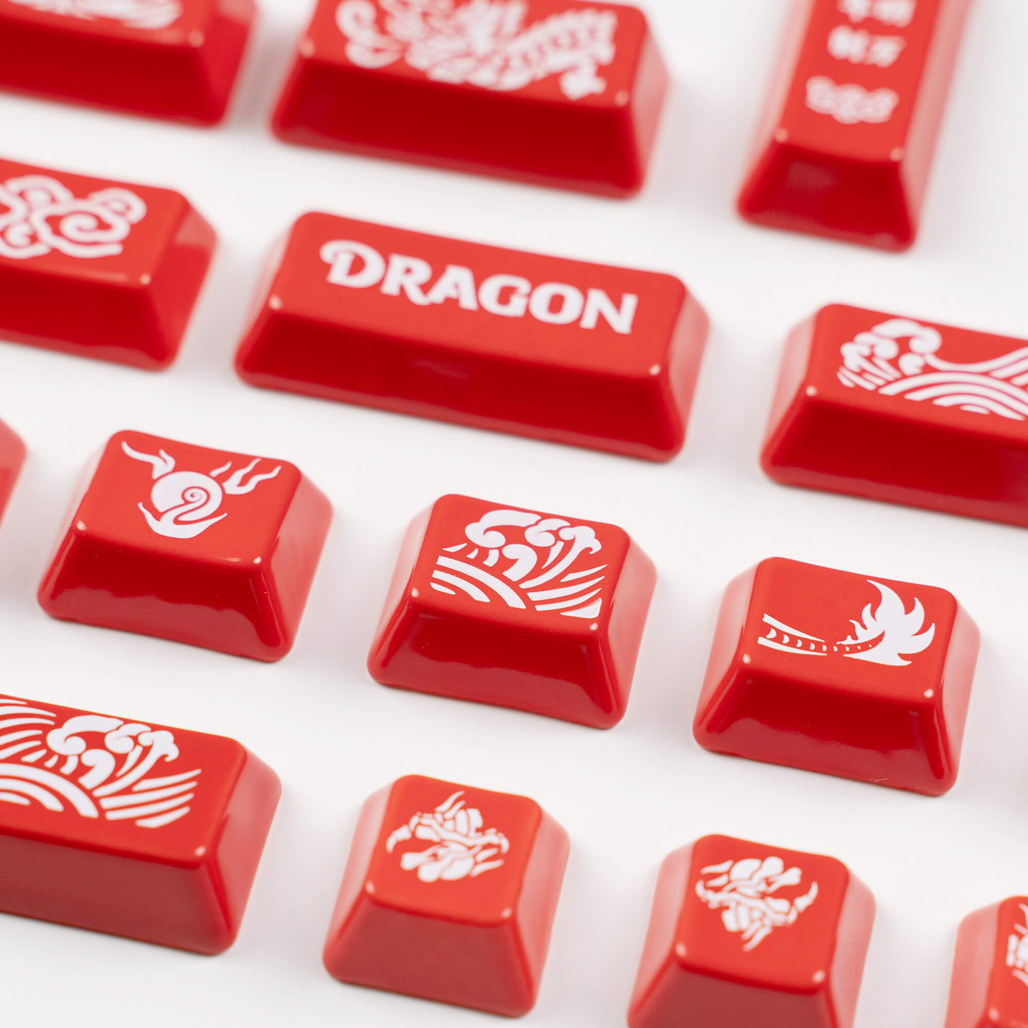 ドラゴンノベルティセラミックキーキャップセット - ユニークで