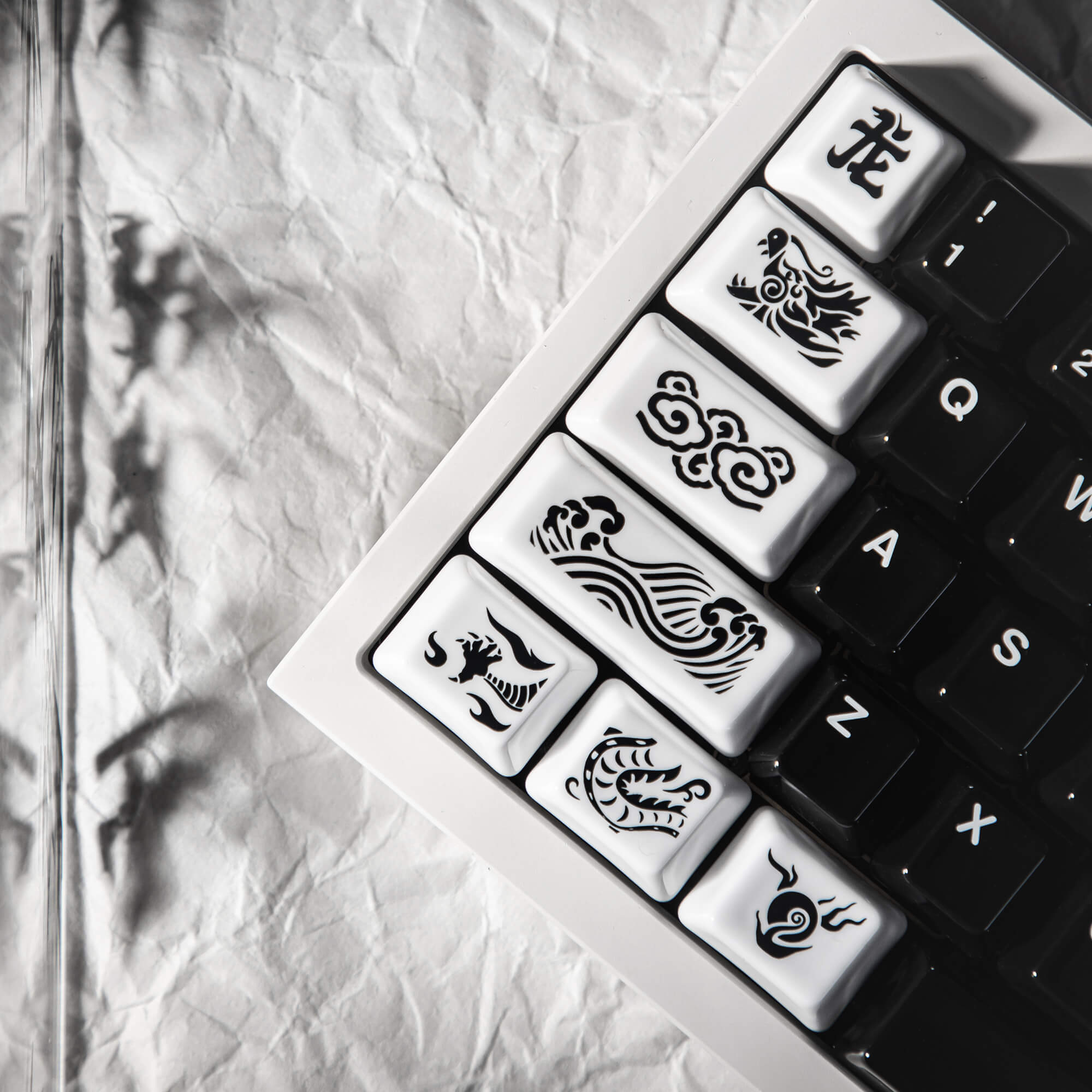 ドラゴンノベルティセラミックキーキャップセット - ユニークで