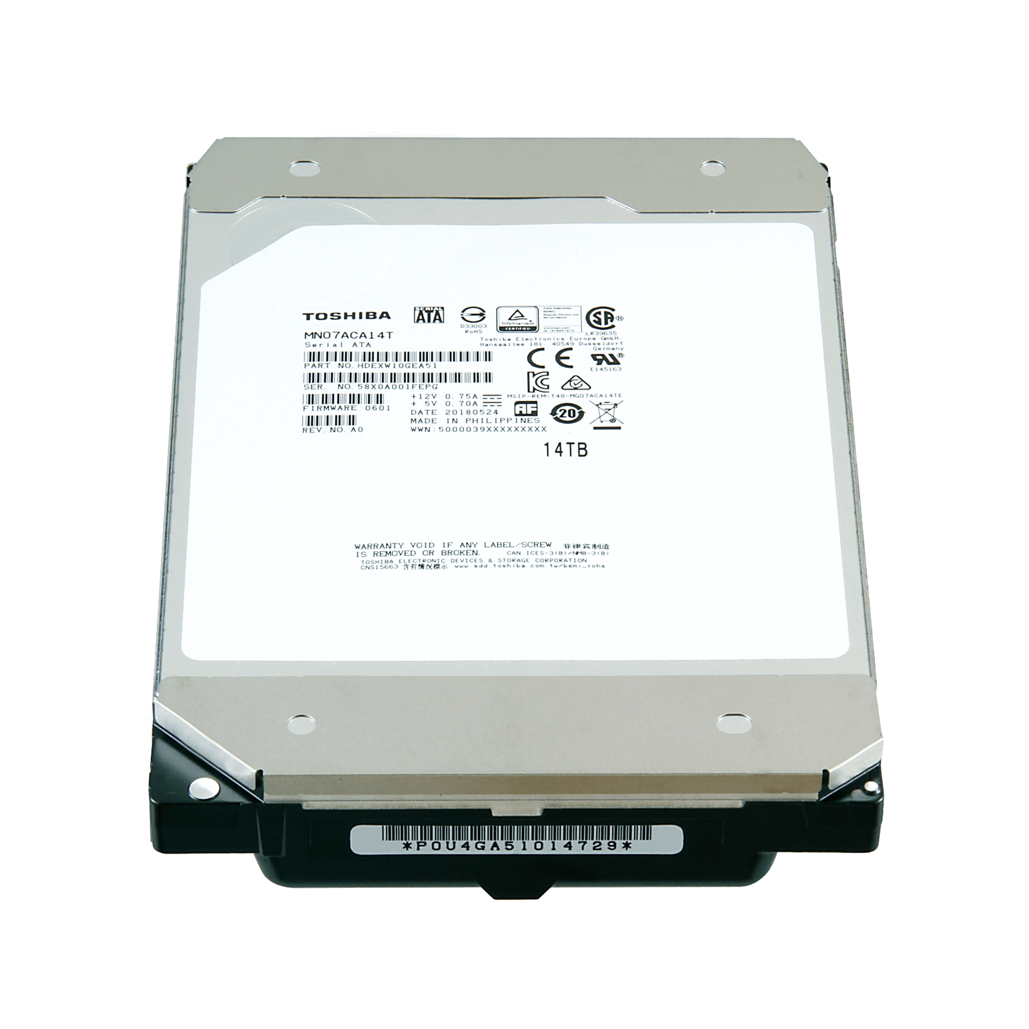 MN04ACA400 | MN04ACA400 | Toshiba NAS向け SATA3 6Gbps(SATA6G