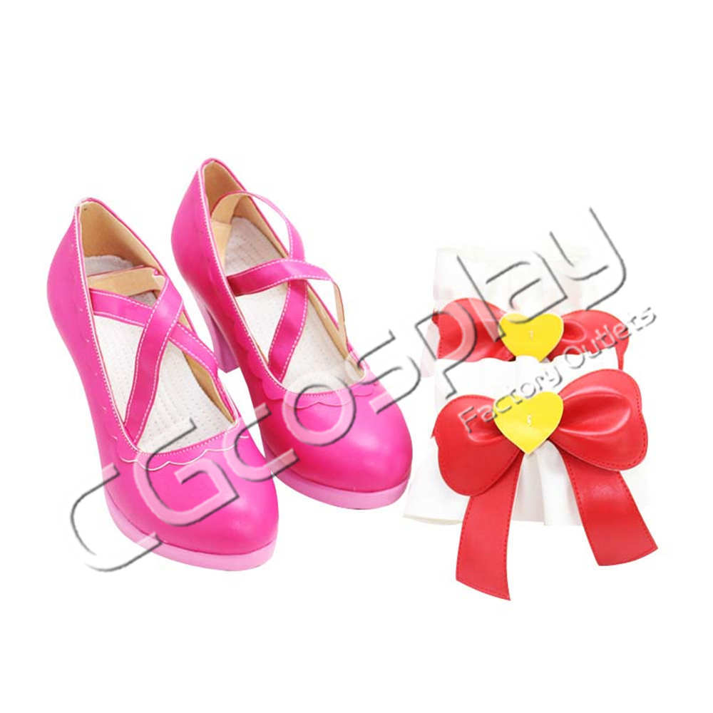 アイカツ! 星宮いちご ピンクステージ コスプレ靴/ブーツ コスプレ衣装