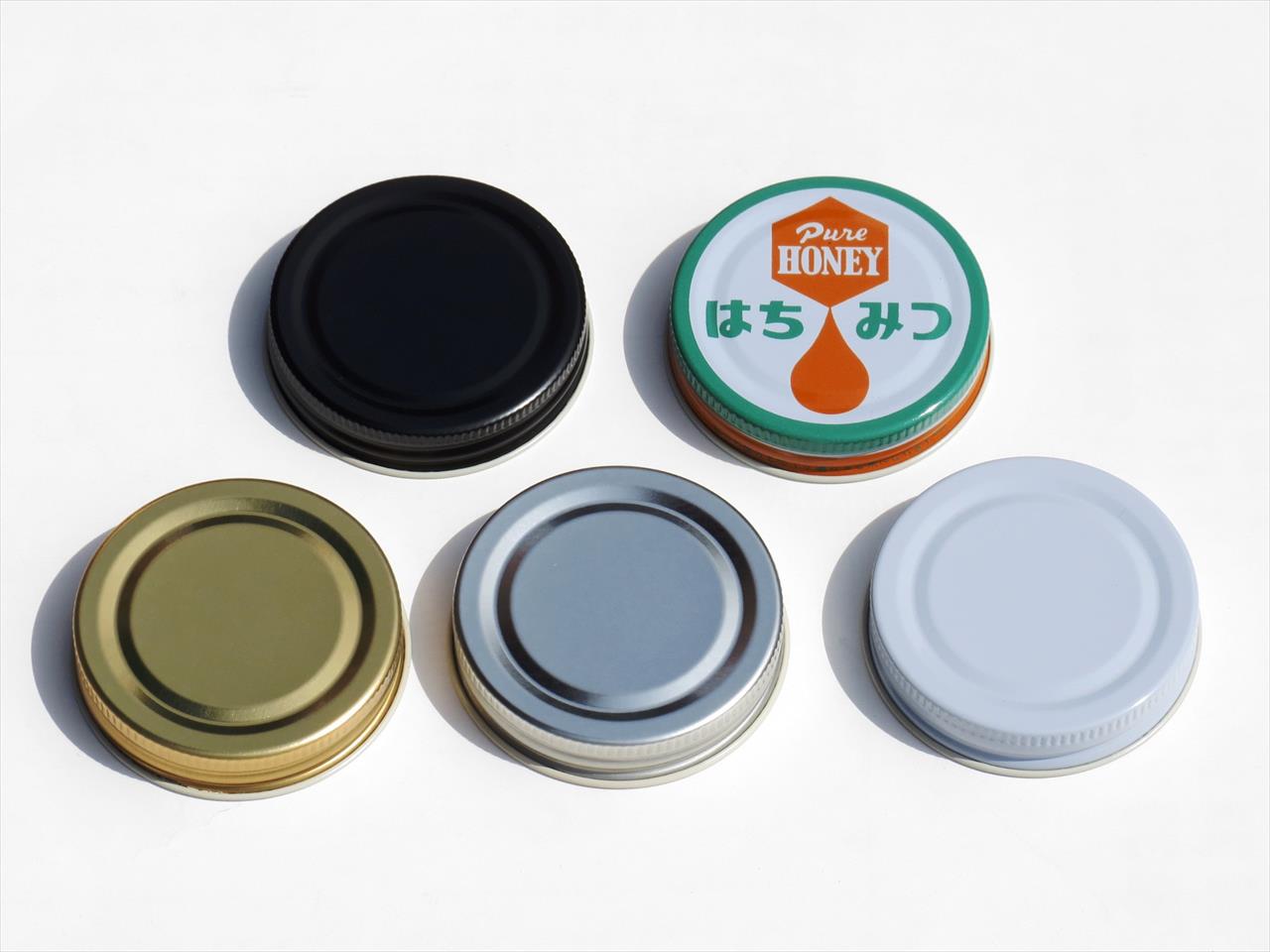 蜂蜜キャップも選べる使いやすいサイズの保存瓶 M225 です