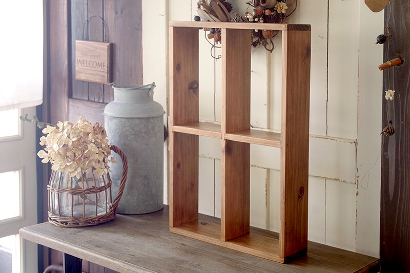 コレクションオープンラック｜ヴィンテージスタイルの木製収納棚｜通販