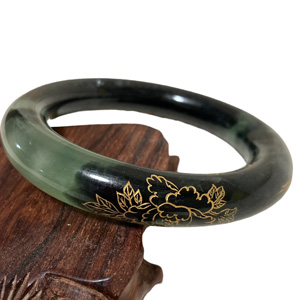 特選！蓮と金魚の翡翠バングル|茶芸館ドットコム