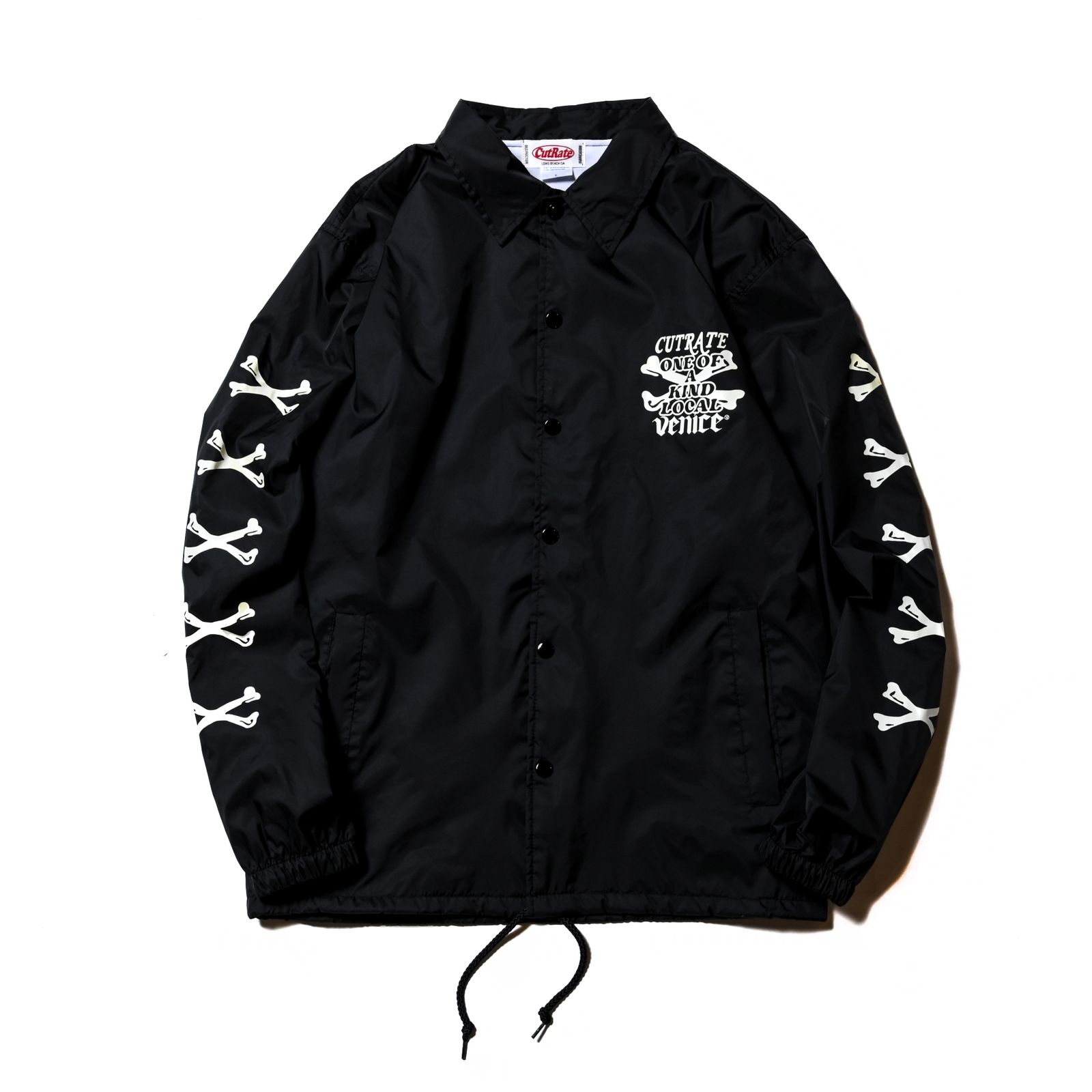 CUTRATE - ×VENICE8 COFFEE HOUSE®️ CROSS BONE NYLON COACH JACKET