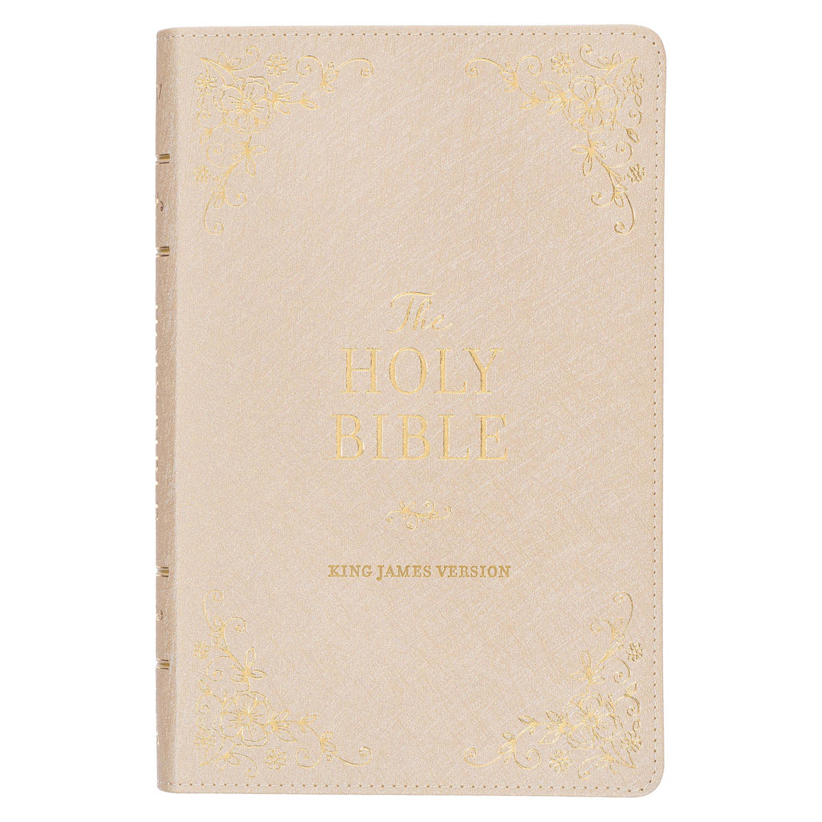 Pearlized Ivory Faux Leather King James Version Deluxe Gift Bible
