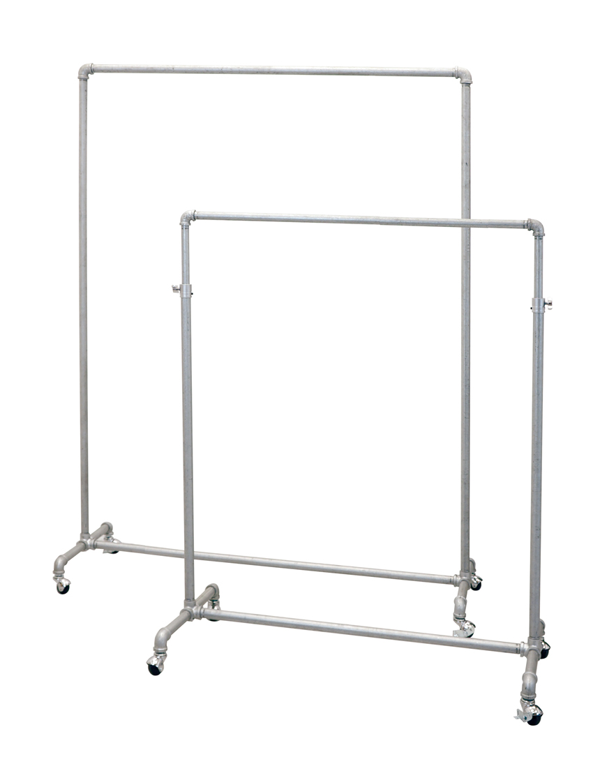 インテリア性抜群の店舗に適した丈夫なガス管ハンガーラック【即納】