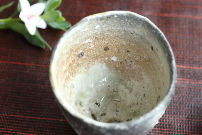 谷本貴 伊賀焼 焼締ぐいのみ 酒杯 盃 共箱 穴窯焼成