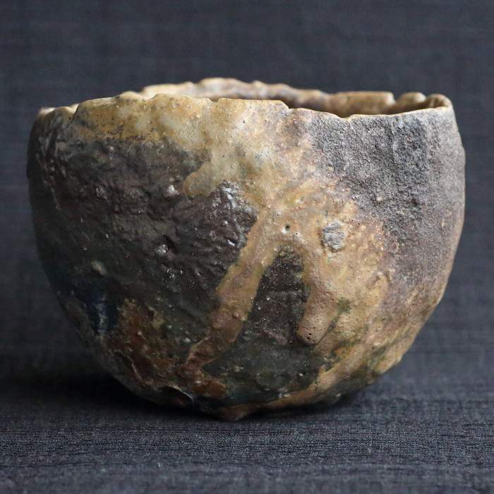 森本良信 備前焼茶盌 抹茶碗 茶の湯 茶陶器 茶道用具