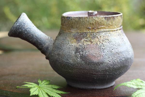 伊賀焼陶芸作家 小島憲二 南蛮急須 薪窯焼成 満容量340ml