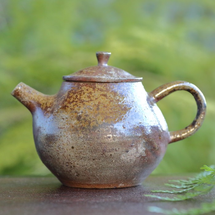 竹花正弘 南蛮茶銚 唐津焼ティーポット 中国茶用急須 上煎茶玉露茶用の