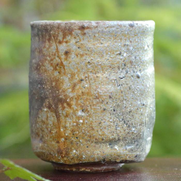 森本良信 備前湯呑み 満300ml 穴窯焼成茶器 備前焼 作家ものゆのみ