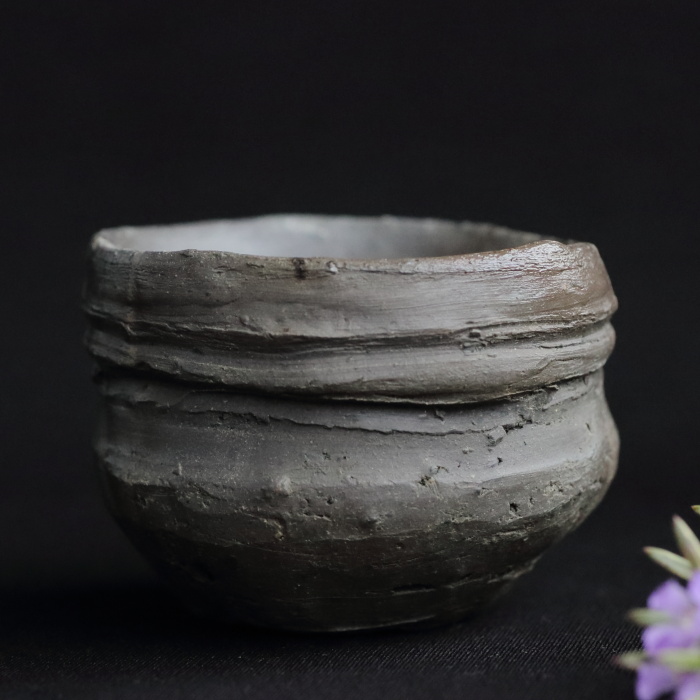 原田拾六 青備前ぐい吞み 備前焼酒器 作家もの酒呑 酒盃 酒杯 薪窯焼成