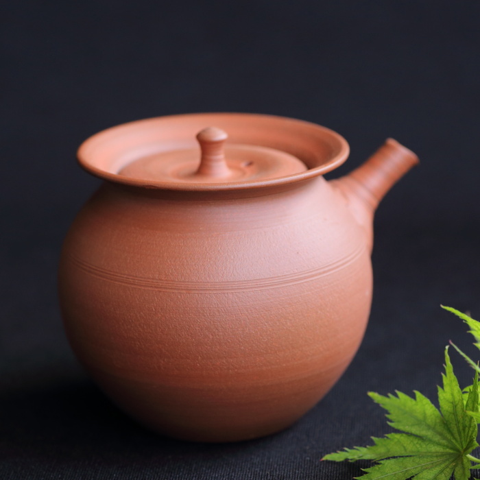 箕面焼松田箕山福槌摘み宝瓶急須煎茶器