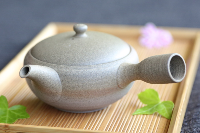 伊藤成二 白泥平丸急須 作家ものティーポット 常滑焼 満容量260ml