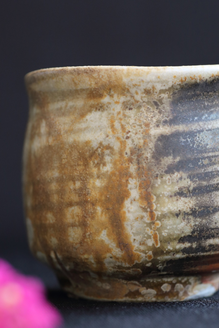 松井興之 備前練上ぐい吞 岡山県重要無形文化財保持者 登窯焼成陶酒器