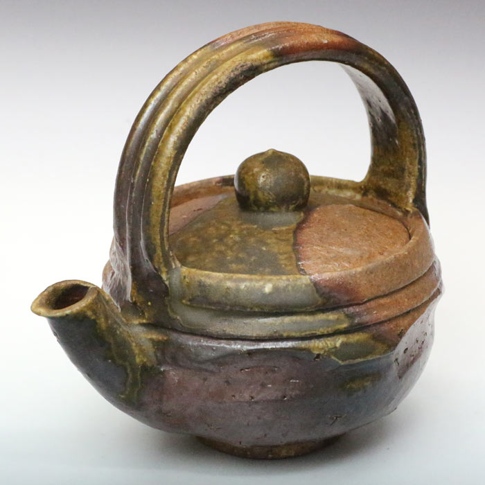 原田拾六 備前土瓶 満容量300ml 備前焼急須 薪窯焼成 共箱