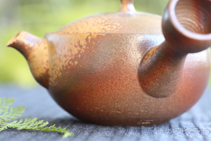 山本広已 焼締急須 満容量190ml 穴窯焼成 作家もの萬古焼茶器 日本茶