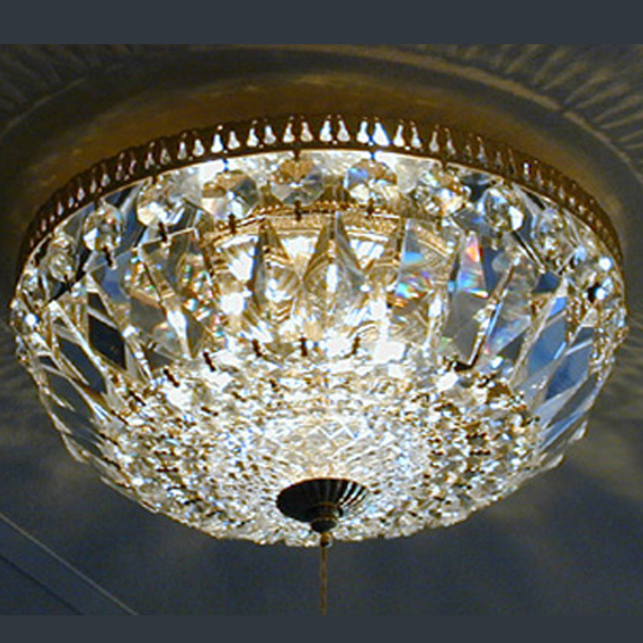 Europa 12 - Flush Mount Crystal Basket - 12