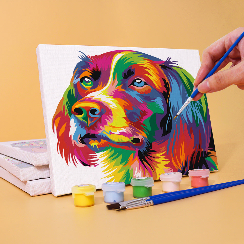 カラフルな動物たち - 数字塗り絵ミニアート – Cheerful painting®（JP）