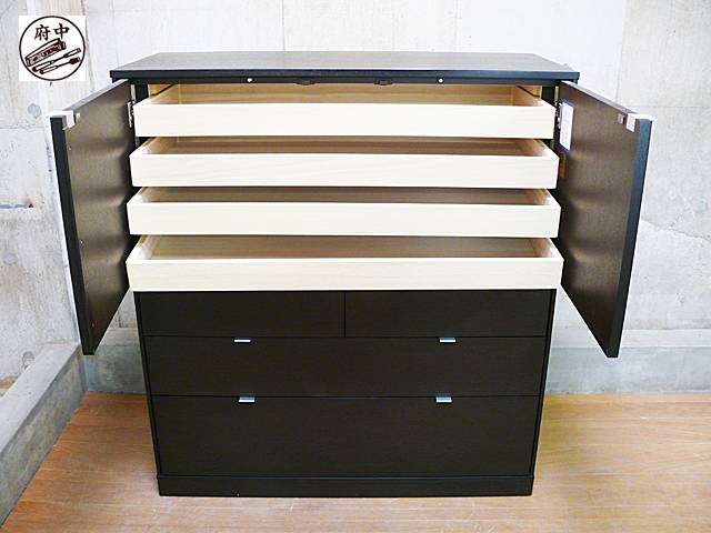 府中家具】IDC大塚家具 最高級 桐箪笥 チェスト キャビネット サイド