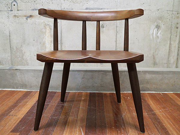 祭り屋】HIDE ヒデ チェア 3D座面 ウォールナット材 ダイニングチェア