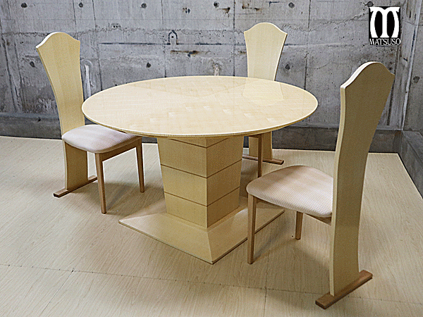 松創】MARINE マリーン ダイニングテーブル&チェア ホワイトシカモア材