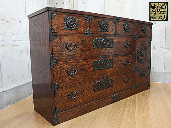 岩谷堂箪笥】伝統工芸品 鳳凰 六尺 整理箪笥/整理タンス/衣装箪笥/和