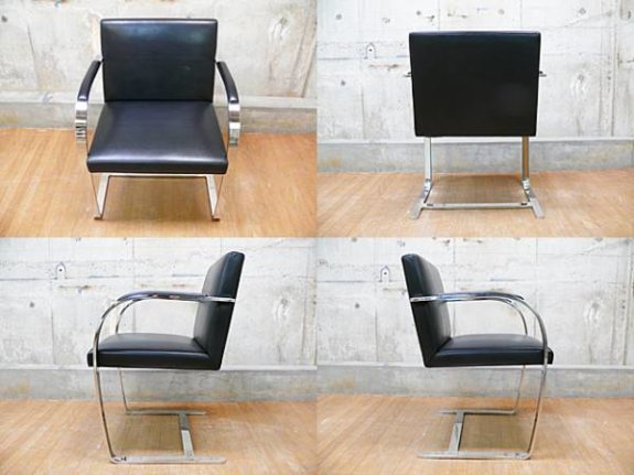 Knoll】ノル Brno Chair ブルーノチェア フラットバー アームチェア