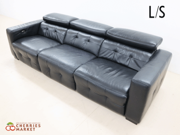 IDC大塚家具】L/S RELAX-39N L/S リラックス 39 黒総革 電動