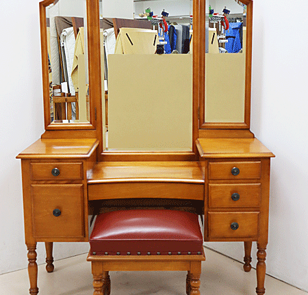 横浜ダニエル】DANIEL 最高級 ドレッサー/鏡台/三面鏡&スツール/チェア