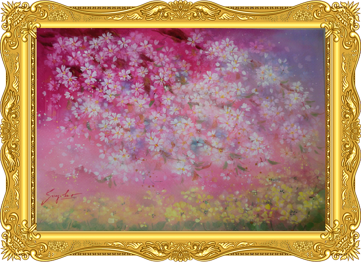 花の絵ファンタジック水彩画 | 長岡京市公式ホームページ