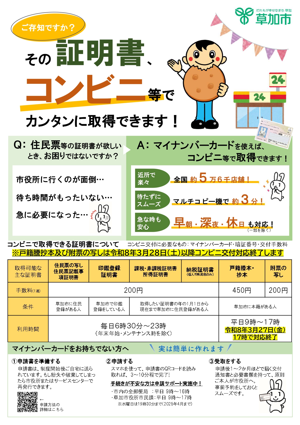 証明書コンビニ交付のご案内 - 草加市役所