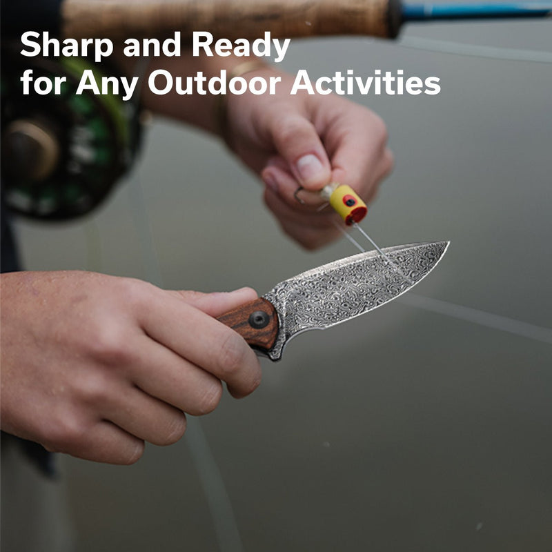 CIVIVI Mini Praxis Flipper Knife Wood Handle Damascus Blade