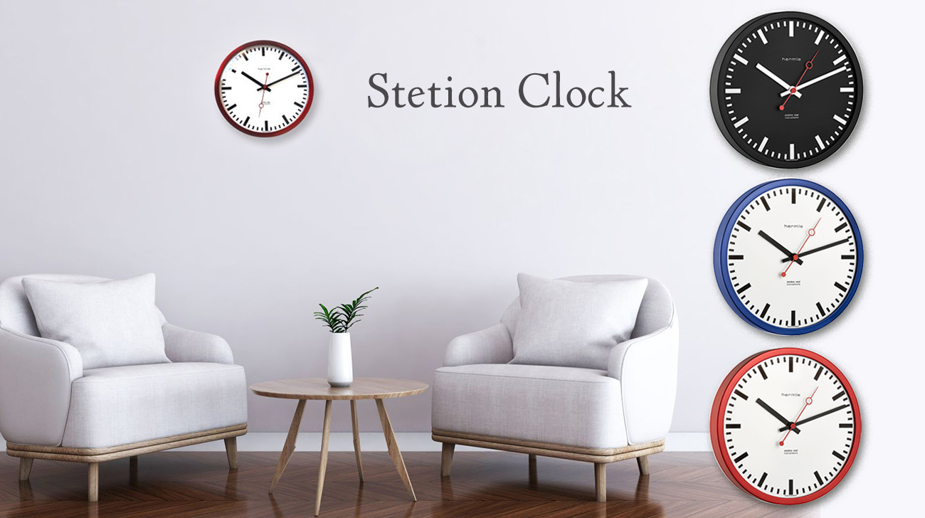 伝統的なステーションクロック。スイス国鉄駅に設置されてる、視認性の