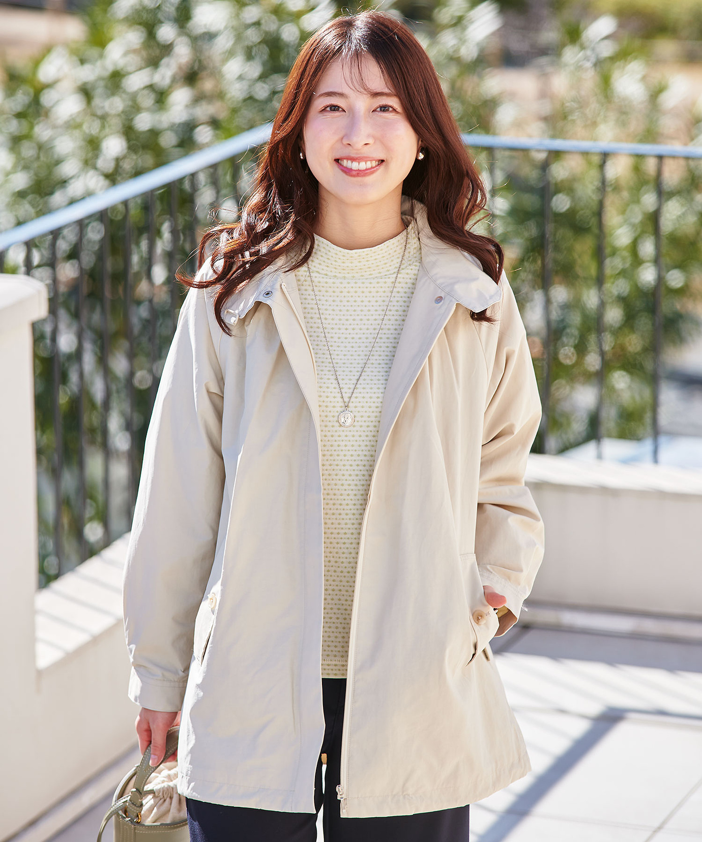 レディース 2way 襟デザイン モッズコート【花粉ガード】通販 [0304