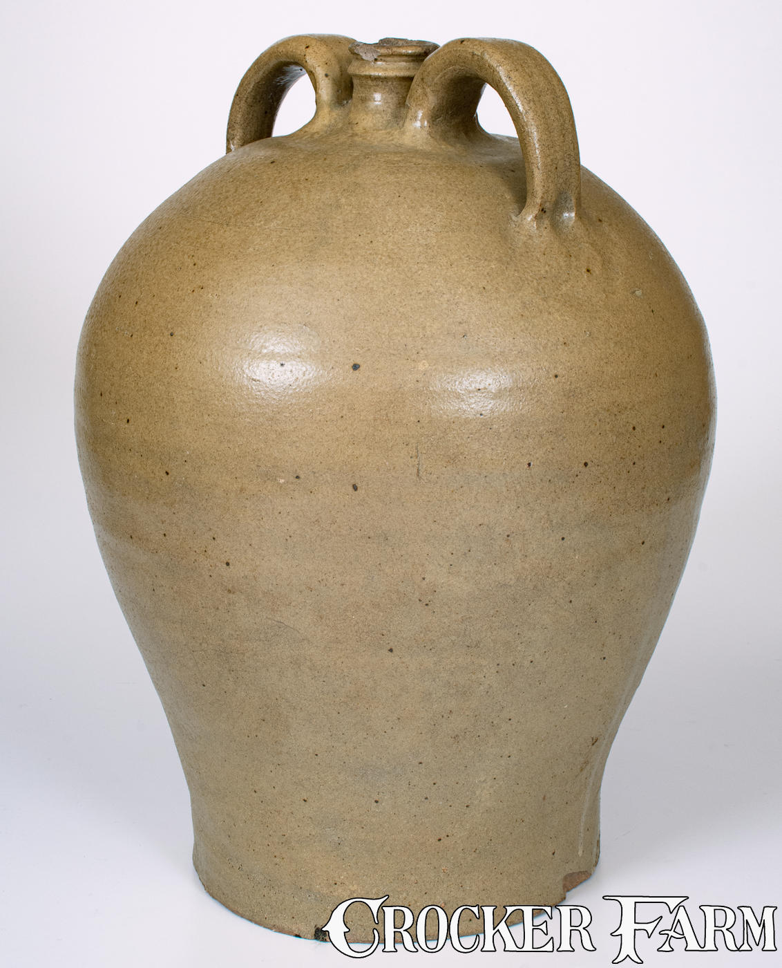 Fine 5-Gal. Edgefield Stoneware Double-Handled Jug, probably