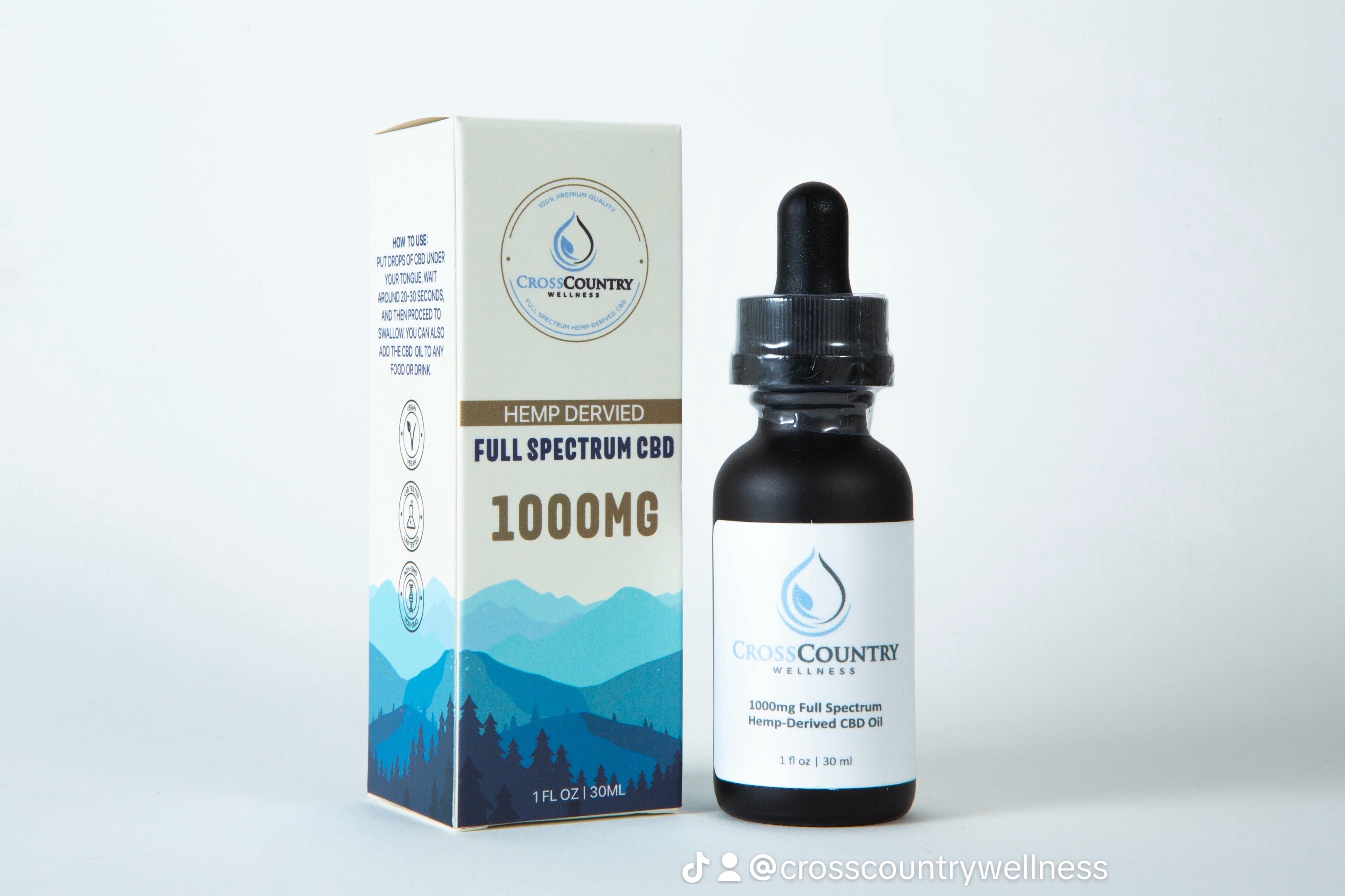 Shop 1000mg Full Spectrum CBD Oil - Cross Country Wellness