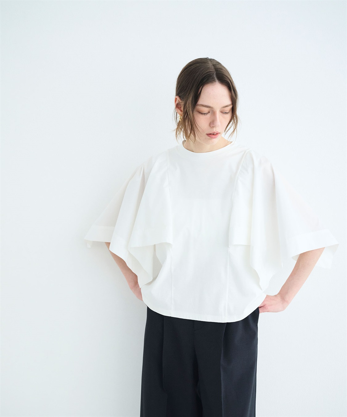 タイプライターハンカチスリーブトップス【クールスムース】 N.O.R.C