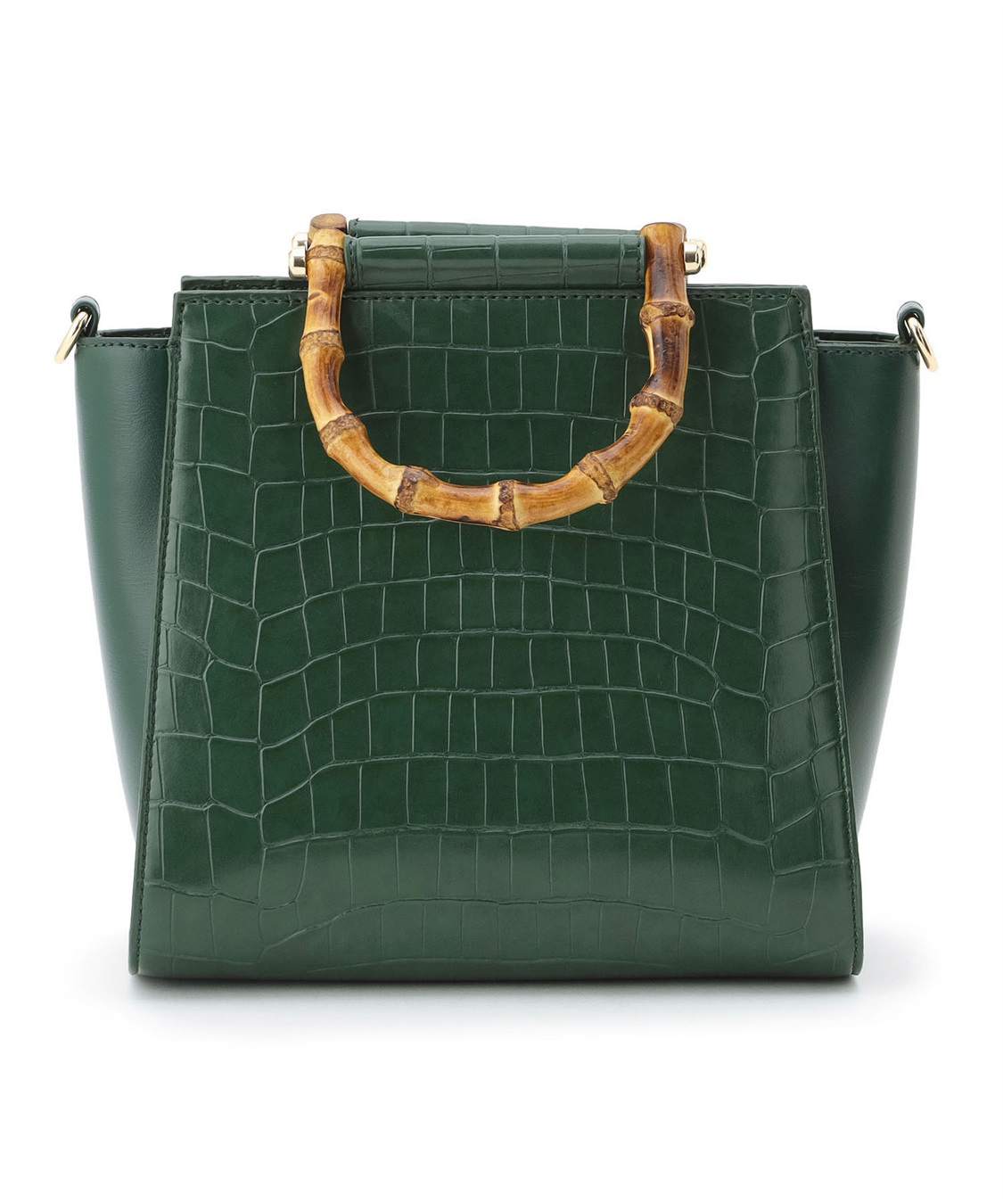 バンブーハンドルクロコバッグ A/C DESIGN BY ALPHA CUBIC｜クロス