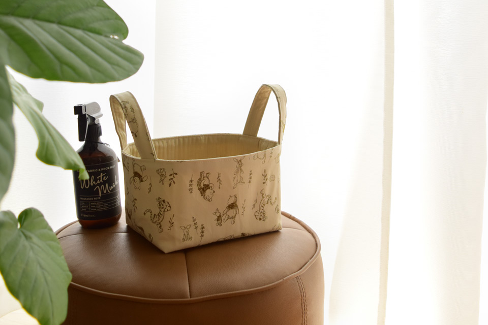 新作無料作り図「ファブリックバスケットの作り方」を公開しました