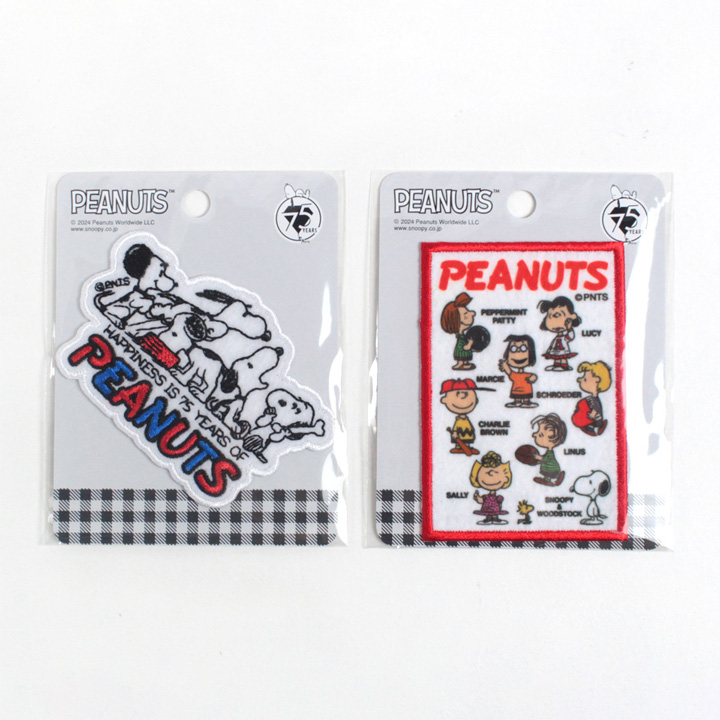 75周年 PEANUTS スヌーピー プリントワッペン｜手芸専門店クラフト