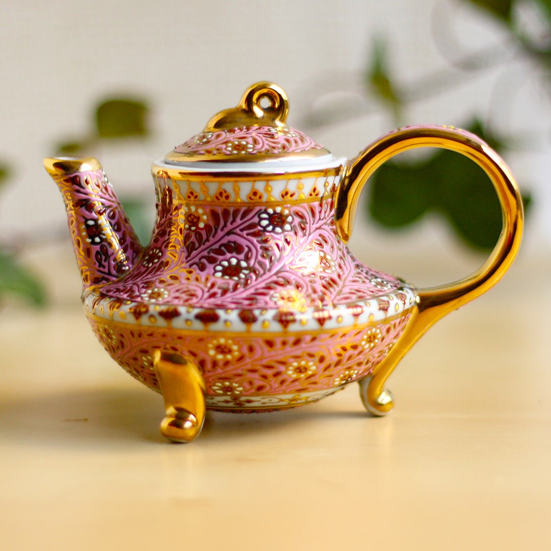 ベンジャロン焼 ティーセット ピンク - CRAFTS DESIGN