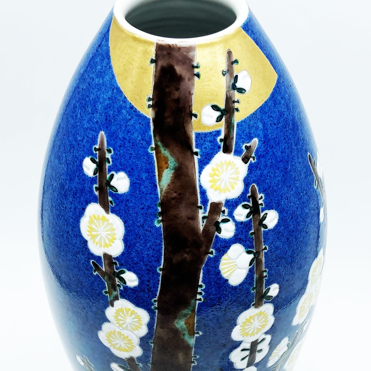 九谷焼 武腰一憲 庄三洞 梅花図 色絵 花生 花瓶 - CRAFTS DESIGN