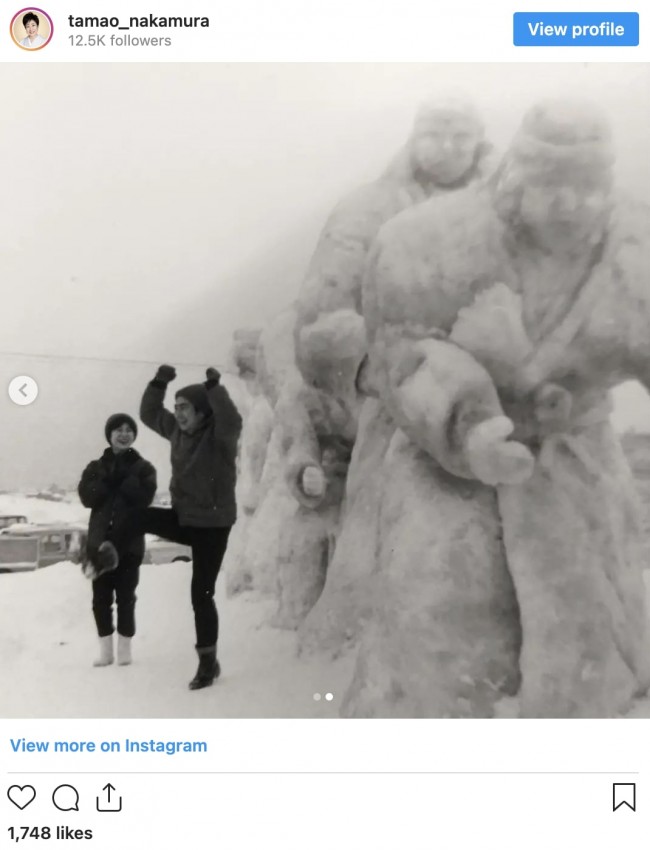 写真）中村玉緒、夫・勝新太郎さんの命日に「若い時」の2ショット公開