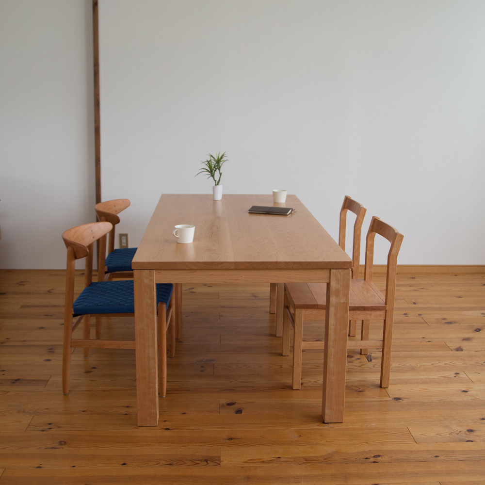 チェリーのダイニングテーブル5272 オーダー事例・T-196 家具工房クラポ